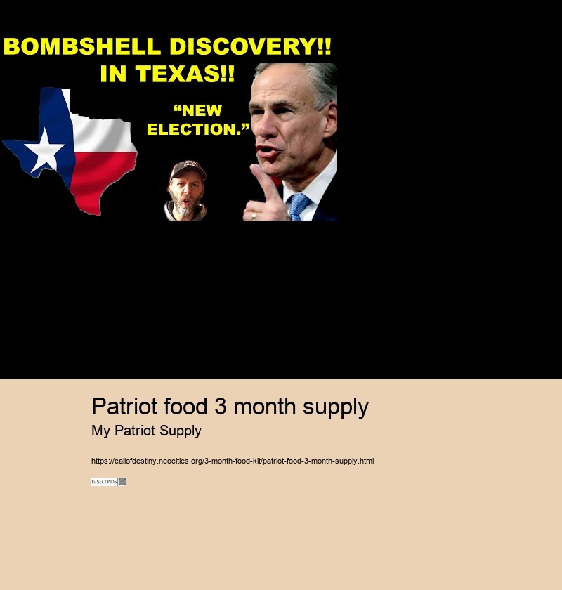 patriot food 3 month supply