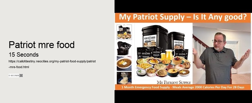 patriot mre food