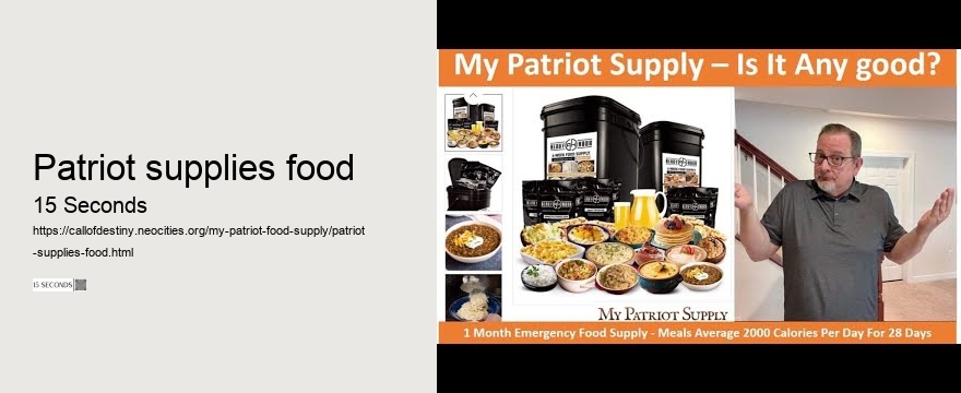 patriot supplies food