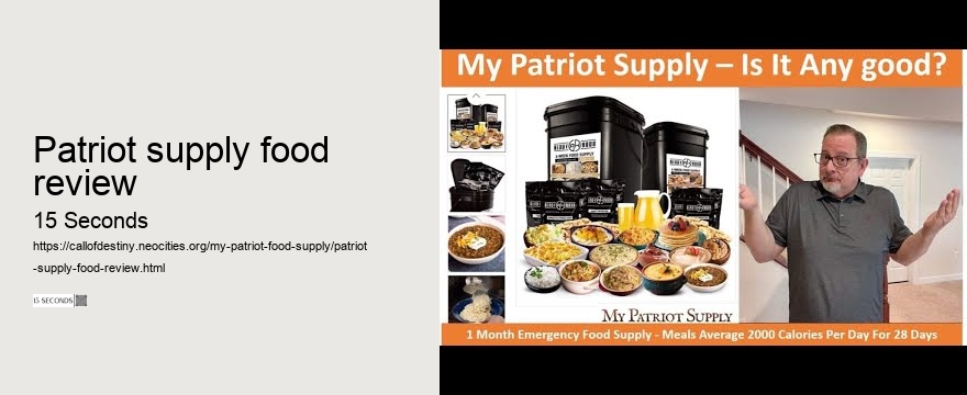 patriot supply food review